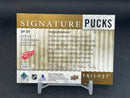 2014 UPPER DECK TRILOGY - SIGNATURE PUCKS - S. YZERMAN - #SP-SY - #'D/3 - AUTOGRAPH