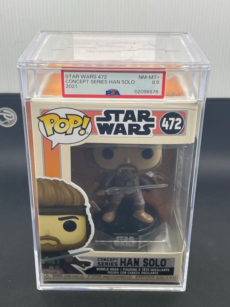 GRADED FUNKO - STAR WARS 472 - CONCEPT SERIES HAN SOLO - PSA 8.5