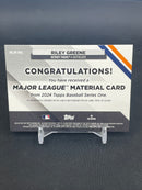 2024 TOPPS SERIES ONE - MAJOR LEAGUE MATERIAL - R. GREENE -