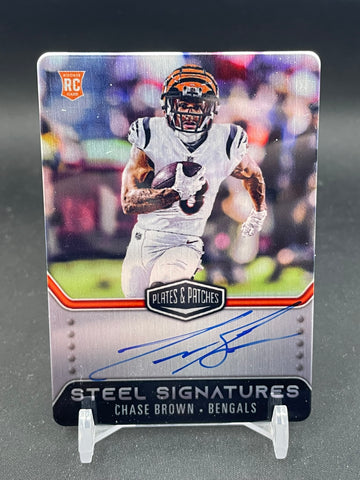 2023 PANINI PLATES & PATCHES - STEEL SIGNATURES - C. BROWN - #RSSCBR - #'D/300 - AUTOGRAPH - RC