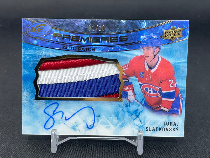 2022 UPPER DECK ICE - PREMIERES AUTO PATCH - J. SLAFKOVSKY - #IP-JS - #'D/10 - RELIC - AUTOGRAPH - RC