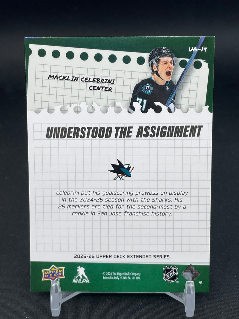 2025 UPPER DECK EXTENDED SERIES - UNDERSTOOD THE ASSIGNMENT - M. CELEBRINI -