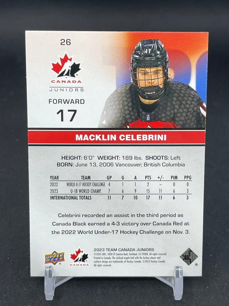 2023 UPPER DECK TEAM CANADA JUNIORS - M. CELEBRINI -