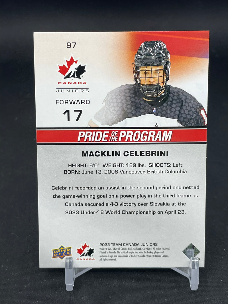 2023 UPPER DECK TEAM CANADA JUNIORS - PRIDE OF THE PROGRAM - M. CELEBRINI -