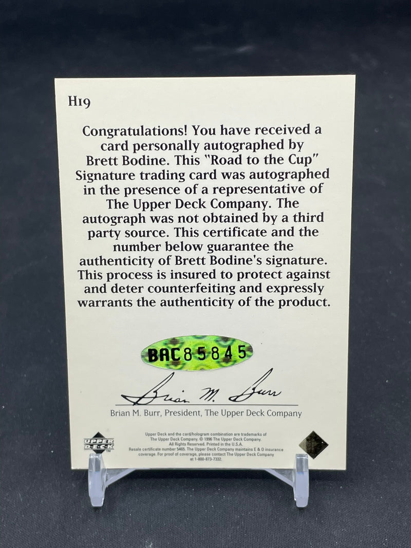 1996 UPPER DECK ROAD TO THE CUP - B. BODINE -