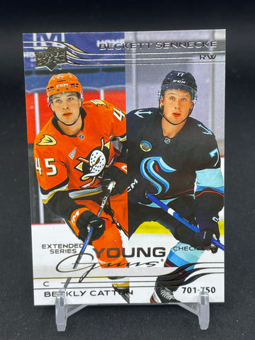 2025 UPPER DECK EXTENDED SERIES - YOUNG GUNS CHECKLIST - B. CATTON / B. SENNECKE - #740 - RC