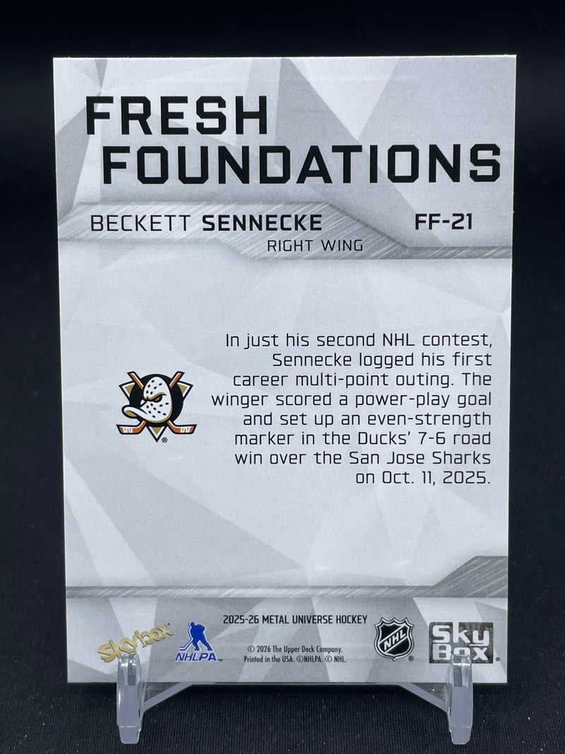 2025 UPPER DECK METAL UNIVERSE SKYBOX - FRESH FOUNDATIONS - B. SENNECKE -
