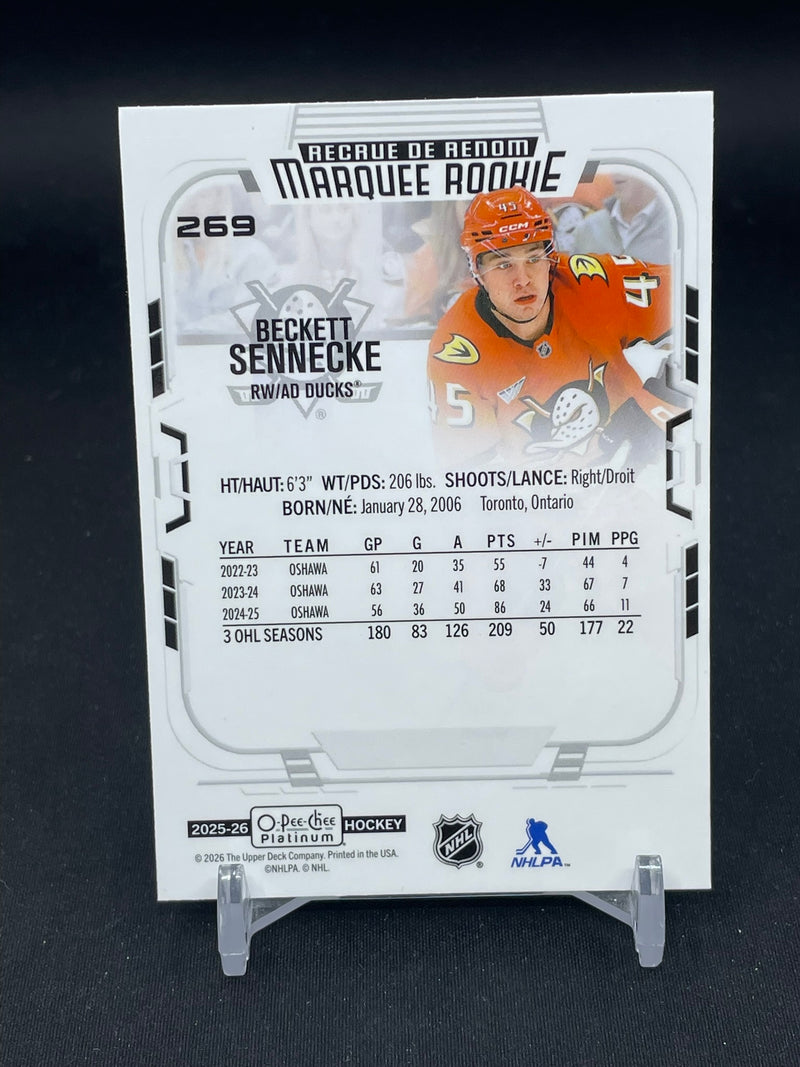 2025 UPPER DECK O-PEE-CHEE PLATINUM - MARQUEE ROOKIE - B. SENNECKE -