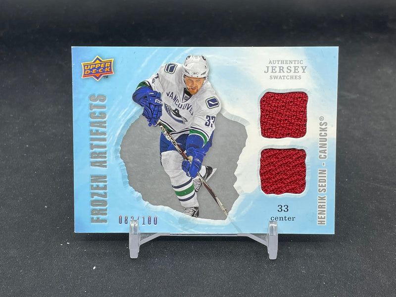 2008 UPPER DECK ARTIFACTS - FROZEN ARTIFACTS - H. SEDIN - #FAD-HS - #'D/100 - DUAL RELIC