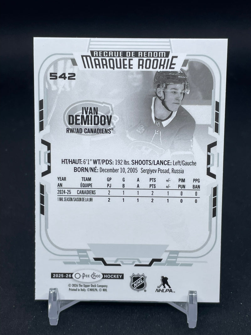 2025 UPPER DECK O-PEE-CHEE - MARQUEE ROOKIE - I. DEMIDOV -