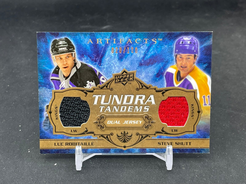 2008 UPPER DECK ARTIFACTS - TUNDRA TANDEMS - L. ROBITAILLE / S. SHUTT - #TT-RS - #'D/100 - DUAL RELIC