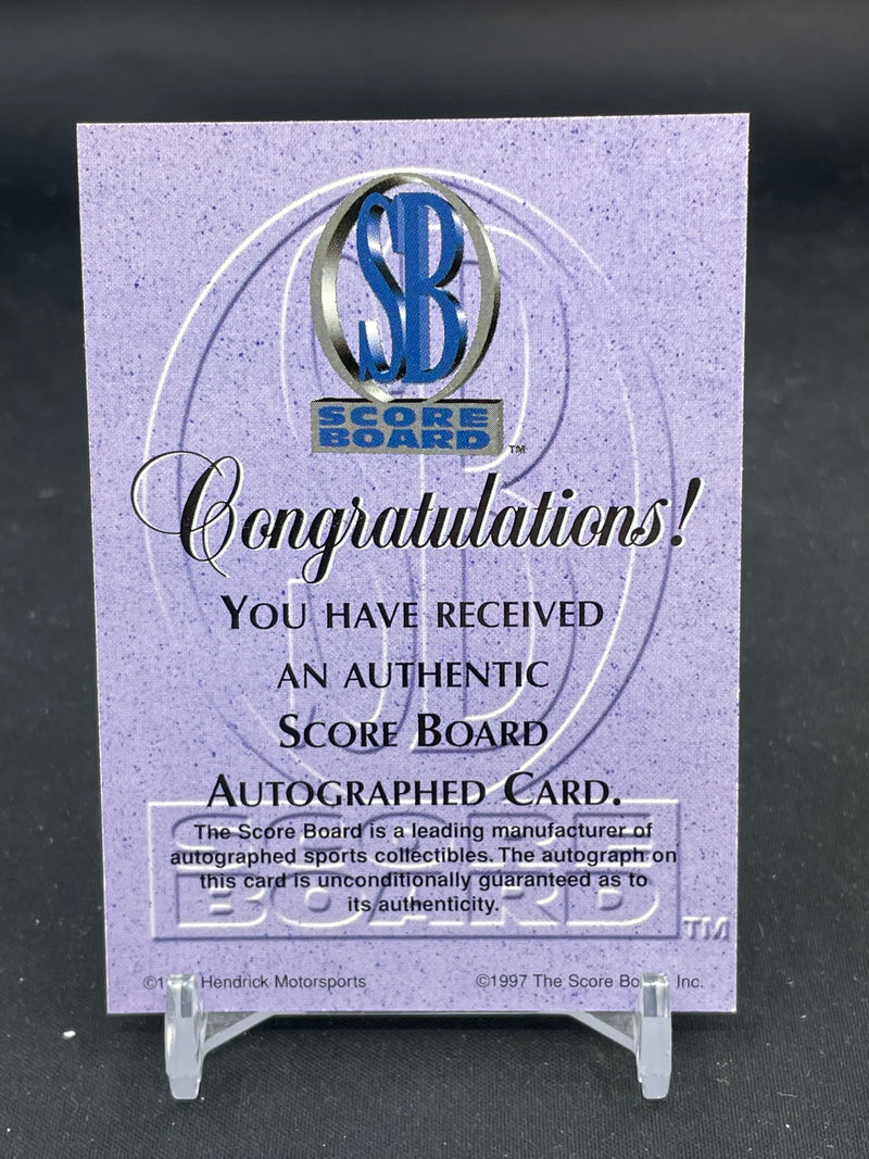 1997 SCORE BOARD - J. JOHNSON - AUTOGRAPH