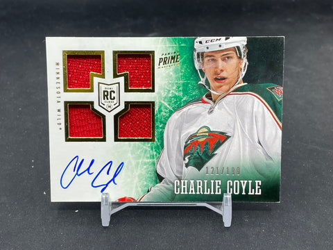 2013 PANINI PRIME - PRIME ROOKIE - C. COYLE - #108 - #'D/199 - QUAD RELIC - AUTOGRAPH - RC