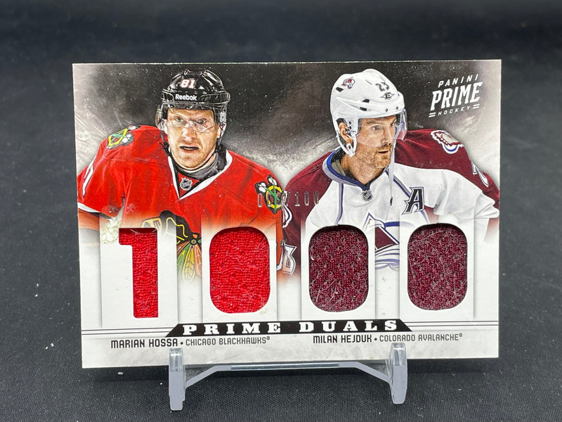 2012 PANINI PRIME - PRIME DUALS - M. HOSSA / M. HEJDUK - #44 - #'D/100 - DUAL RELIC