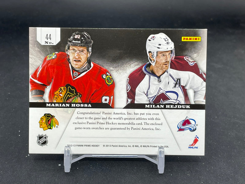 2012 PANINI PRIME - PRIME DUALS - M. HOSSA / M. HEJDUK - #44 - #'D/100 - DUAL RELIC