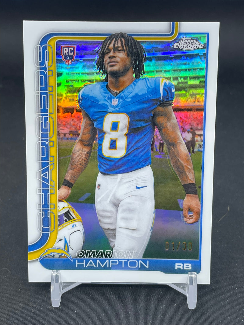 2025 TOPPS CHROME - WHITE REFRACTOR IMAGE VARIATION - O. HAMPTON - #324 - #'D/30 - RC