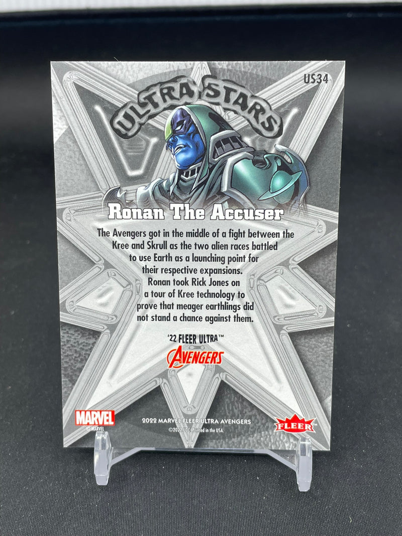 2022 UPPER DECK FLEER ULTRA MARVEL AVENGERS - ULTRA STARS - RONAN THE ACCUSER -