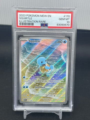 POKEMON - 151 - SQUIRTLE - ILLUSTRATION RARE - #170 - PSA 10