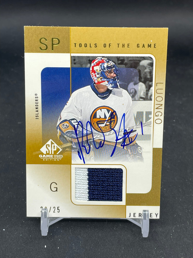 2000 UPPER DECK SP GAME USED - SP TOOLS OF THE TRADE - R. LUONGO - #A-RL - #'D/25 - RELIC - AUTOGRAPH