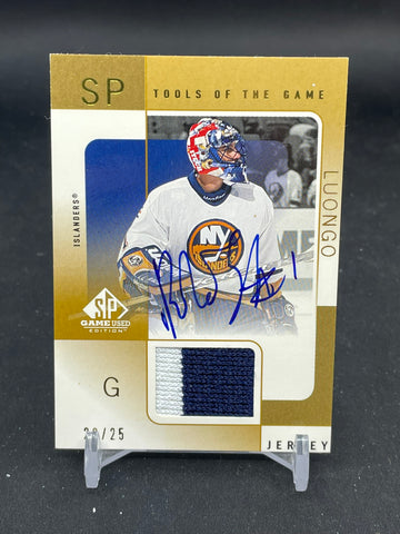 2000 UPPER DECK SP GAME USED - SP TOOLS OF THE TRADE - R. LUONGO - #A-RL - #'D/25 - RELIC - AUTOGRAPH