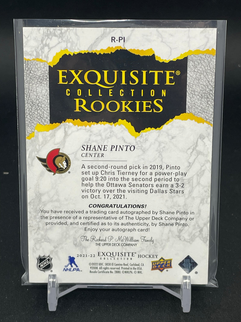 2021 UPPER DECK EXQUISITE COLLECTION - ROOKIE - S. PINTO - #R-PI - #'D/99 - AUTOGRAPH - RC