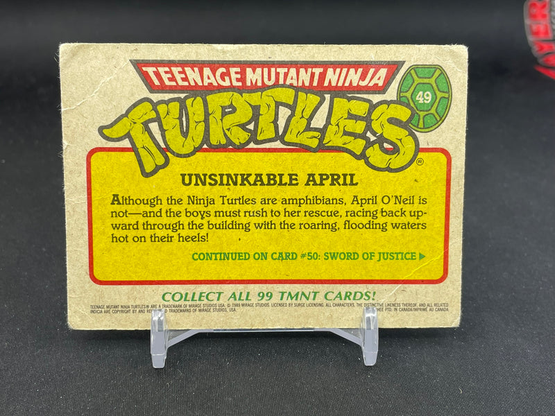 1989 O-PEE-CHEE TMNT - UNSINKABLE APRIL -