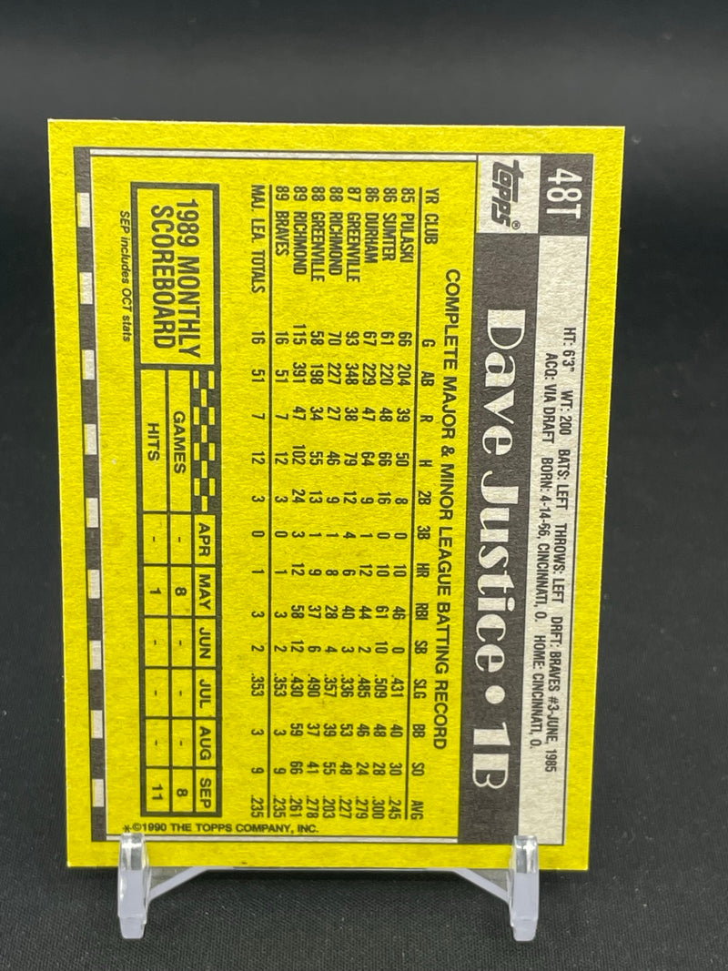 1990 TOPPS - D. JUSTICE -
