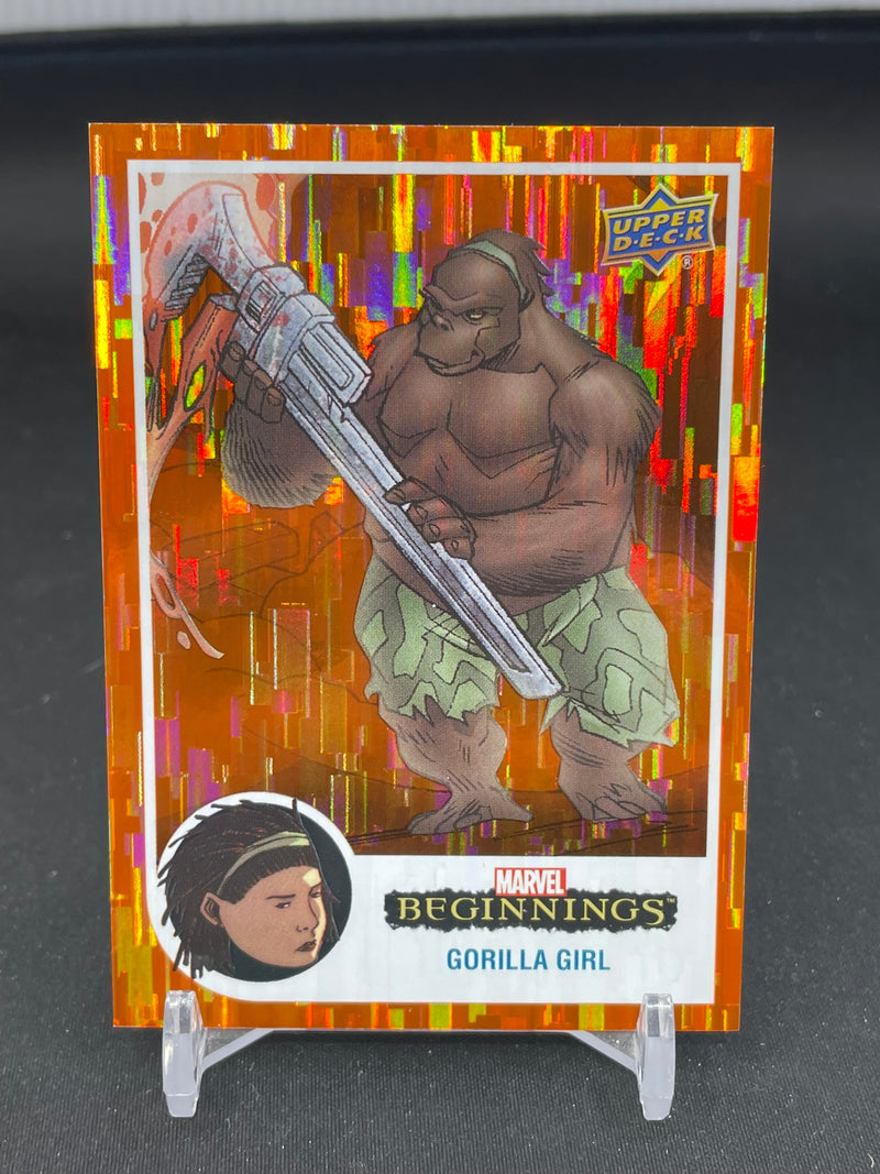 2022 UPPER DECK MARVEL BEGINNINGS VOLUME 2 SERIES 1 - ORANGE RAINBOW BRIDGE - GORILLA GIRL - #93 - #'D/199