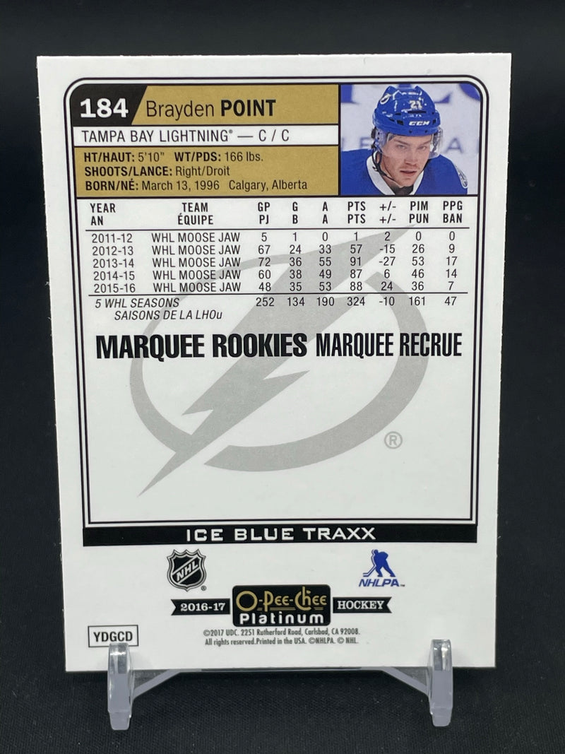 2016 UPPER DECK O-PEE-CHEE PLATINUM - ICE BLUE TRAXX - MARQUEE ROOKIES - B. POINT -
