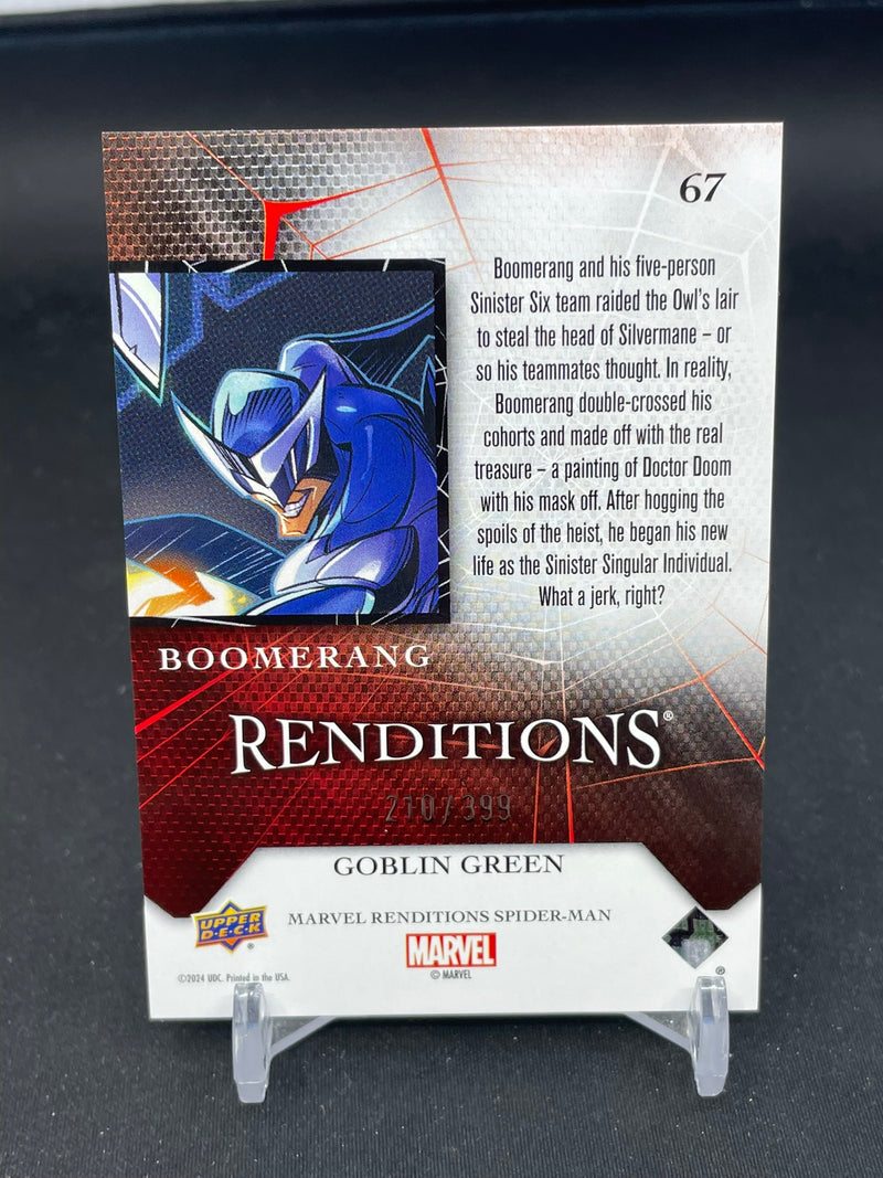 2024 UPPER DECK MARVEL RENDITIONS - GOBLIN GREEN - SELECT YOUR CARD -