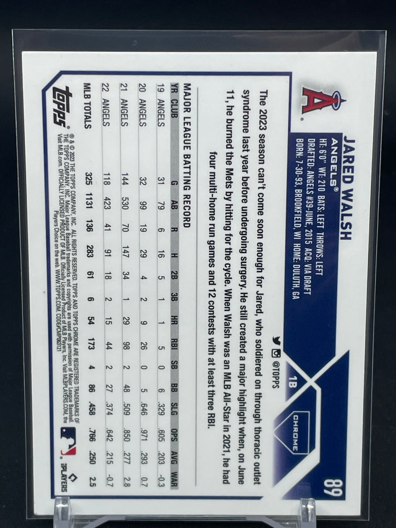 2023 TOPPS CHROME - MAGENTA SPECKLE REFRACTOR - J. WALSH - #89 - #'D/350