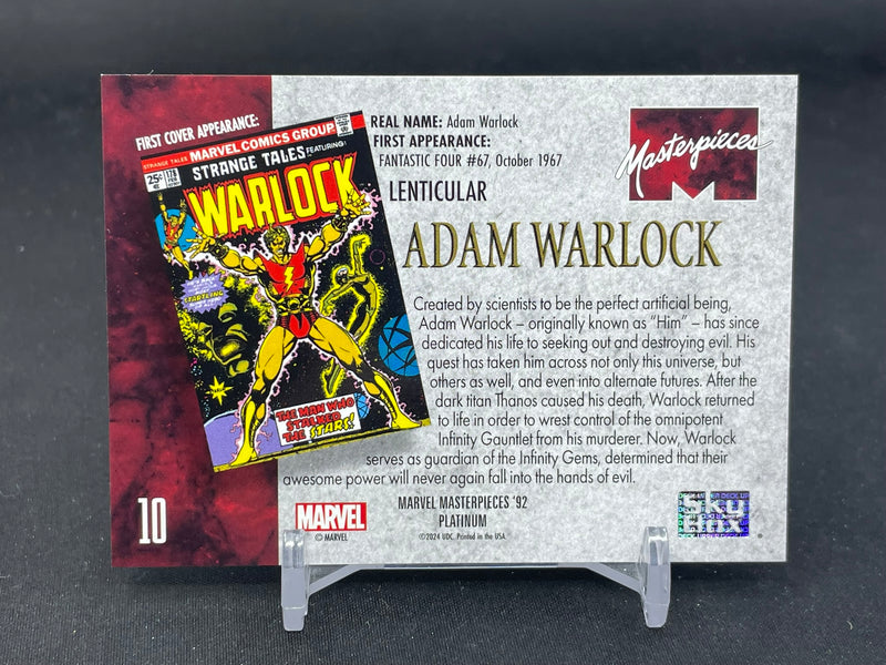 2024 UPPER DECK MARVEL MASTERPIECES '92 PLATINUM - LENTICULAR - ADAM WARLOCK -