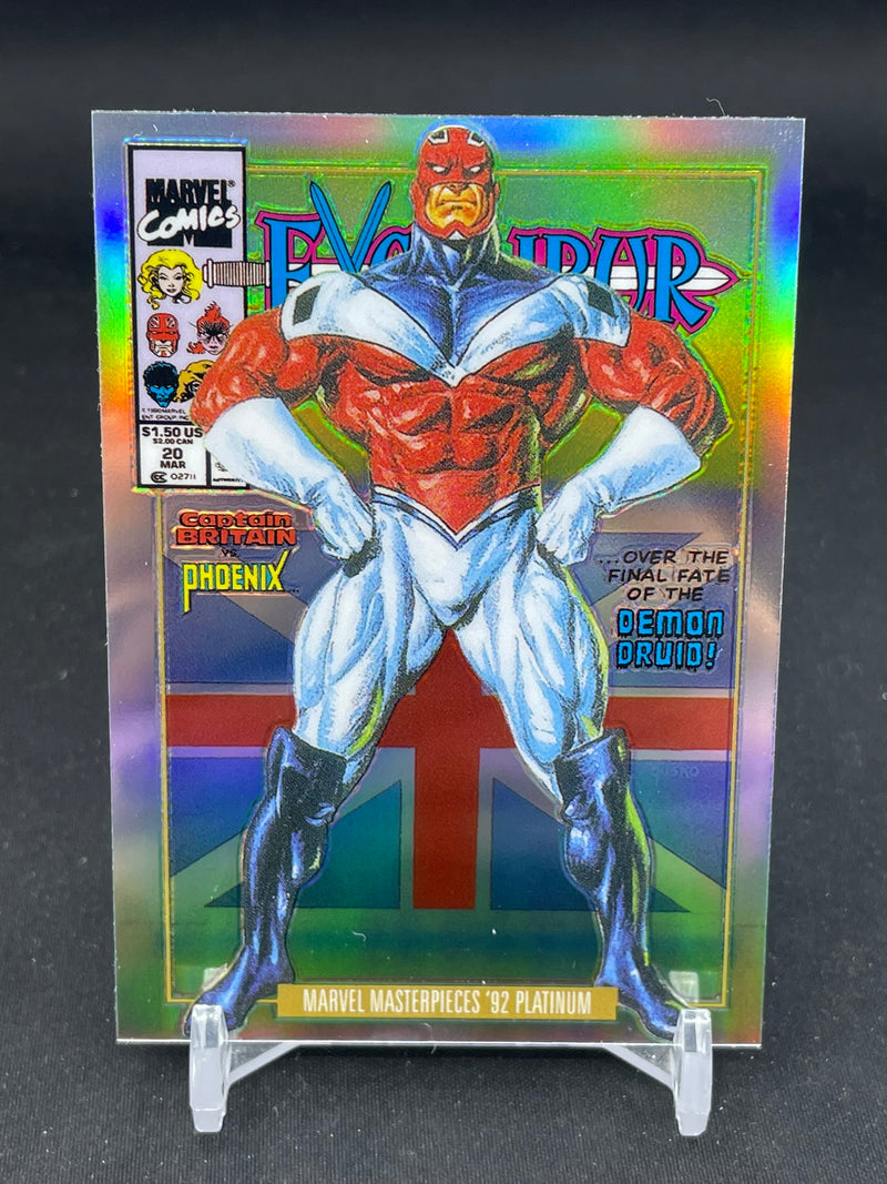 2024 UPPER DECK MARVEL MASTERPIECES '92 PLATINUM - RAINBOW - VARIANT COVERS - CAPTAIN BRITAIN -