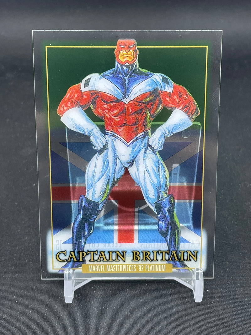 2024 UPPER DECK MARVEL MASTERPIECES '92 PLATINUM - CLEAR CUT - CAPTAIN BRITAIN -