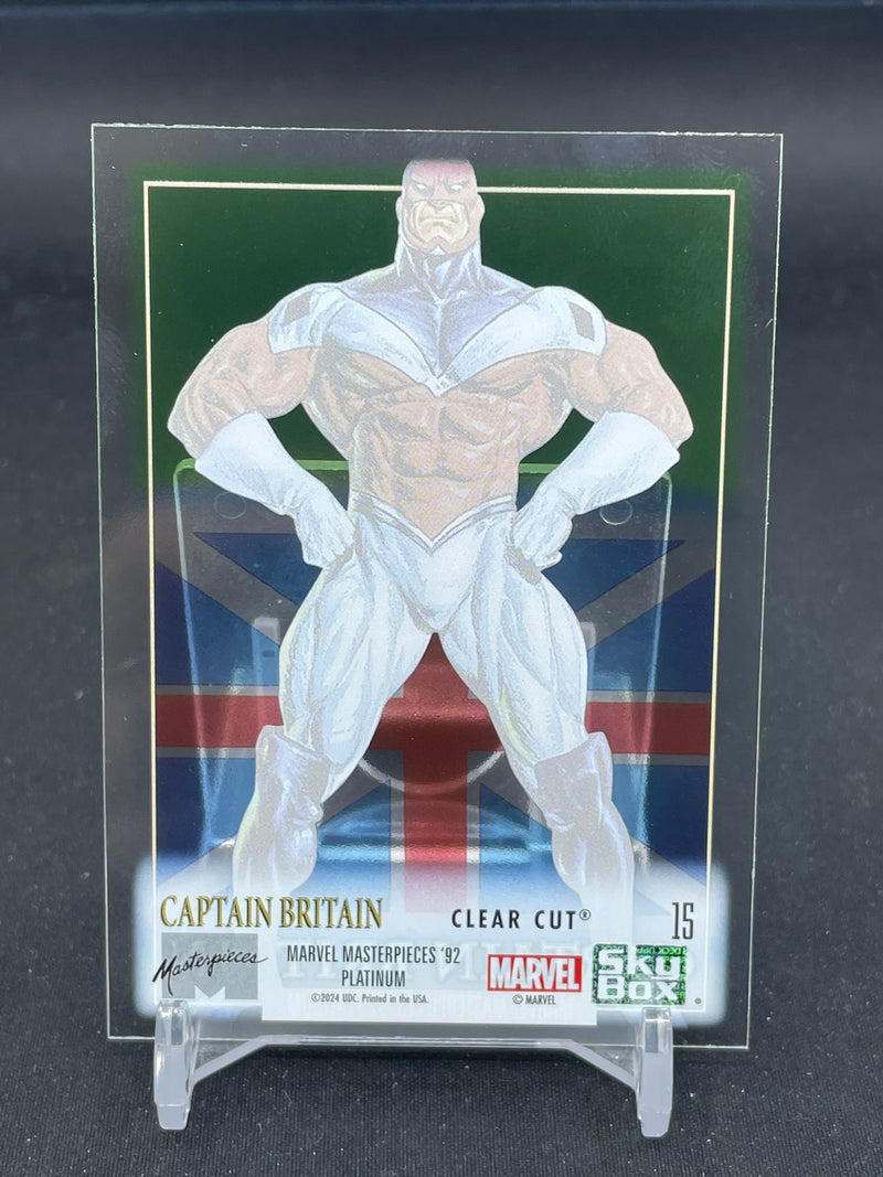 2024 UPPER DECK MARVEL MASTERPIECES '92 PLATINUM - CLEAR CUT - CAPTAIN BRITAIN -