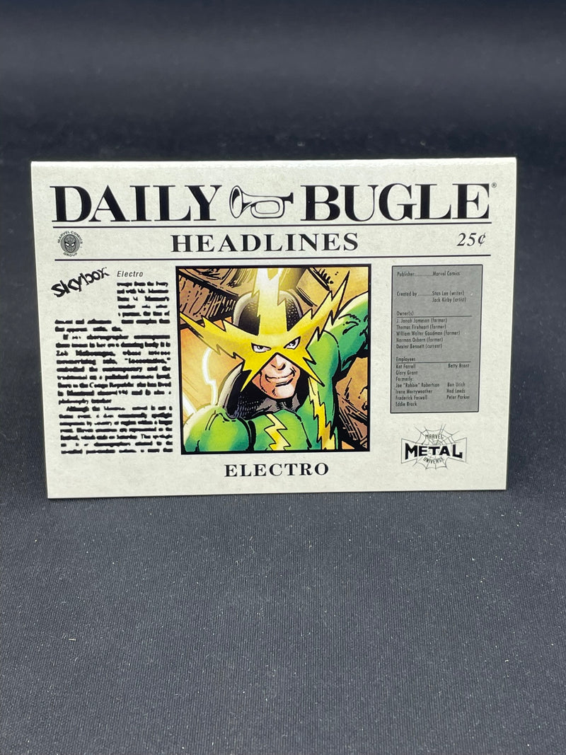 2022 UPPER DECK SKYBOX METAL UNIVERSE MARVEL - DAILY BUGLE HEADLINES - ELECTRO -