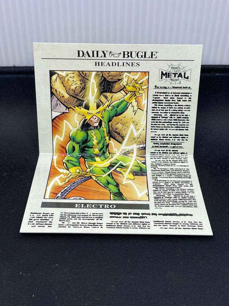 2022 UPPER DECK SKYBOX METAL UNIVERSE MARVEL - DAILY BUGLE HEADLINES - ELECTRO -