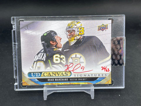 2024 UPPER DECK CLEAR CUT - UD CANVAS SIGNATURES - B. MARCHAND - #CS-BM - #'D/63 - AUTOGRAPH