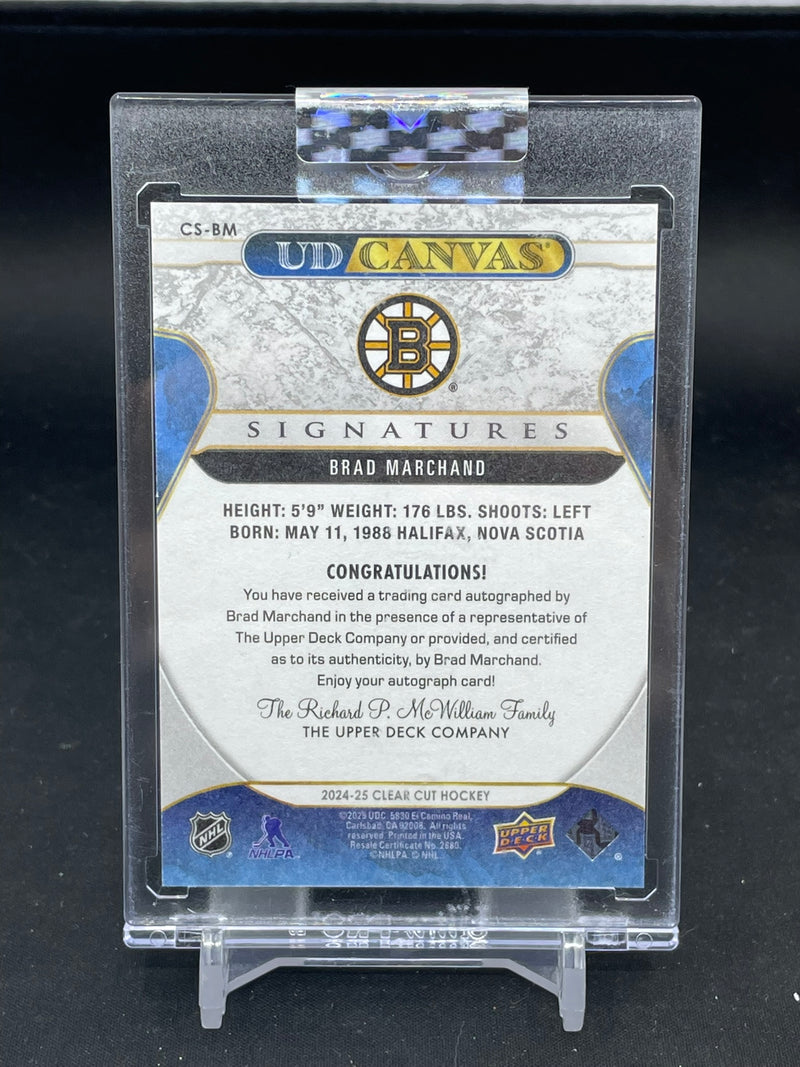 2024 UPPER DECK CLEAR CUT - UD CANVAS SIGNATURES - B. MARCHAND - #CS-BM - #'D/63 - AUTOGRAPH