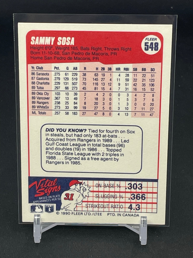 1990 FLEER - S. SOSA -