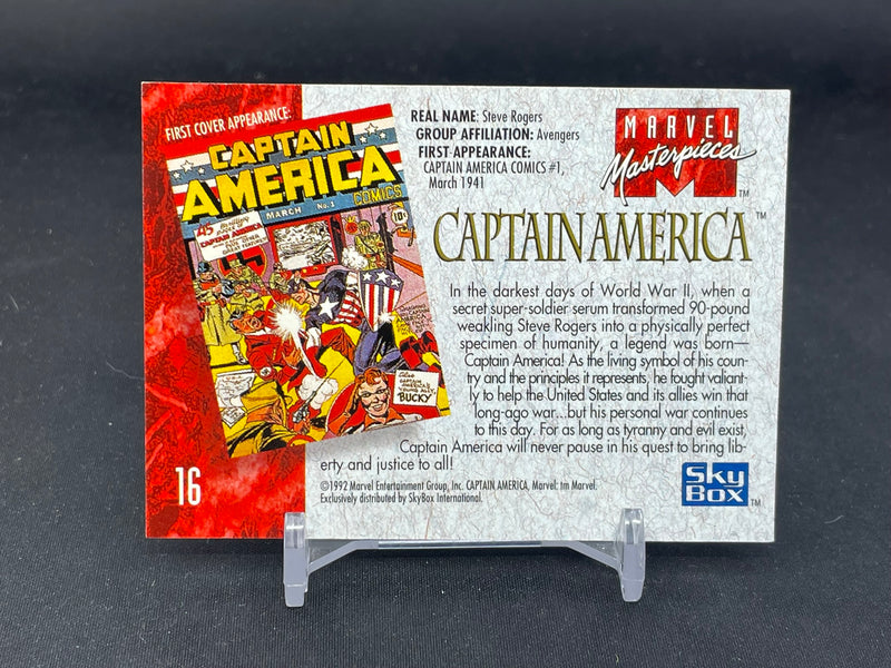 1992 SKYBOX MARVEL MASTERPIECES - CAPTAIN AMERICA -