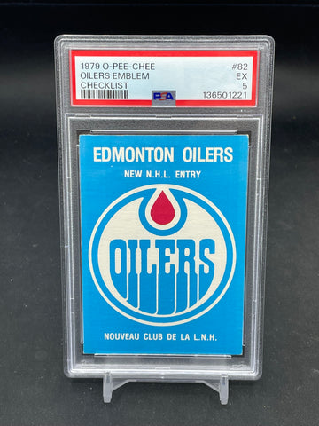 1979 O-PEE-CHEE - OILERS CHECKLIST - #82 - PSA 5