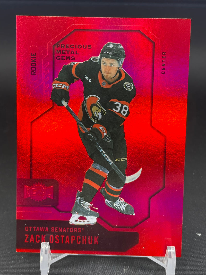 2024 UPPER DECK METAL UNIVSERSE SKYBOX - RED PRECIOUS METAL GEMS - Z. OSTPCHUK - #146 - #'D/100 - RC