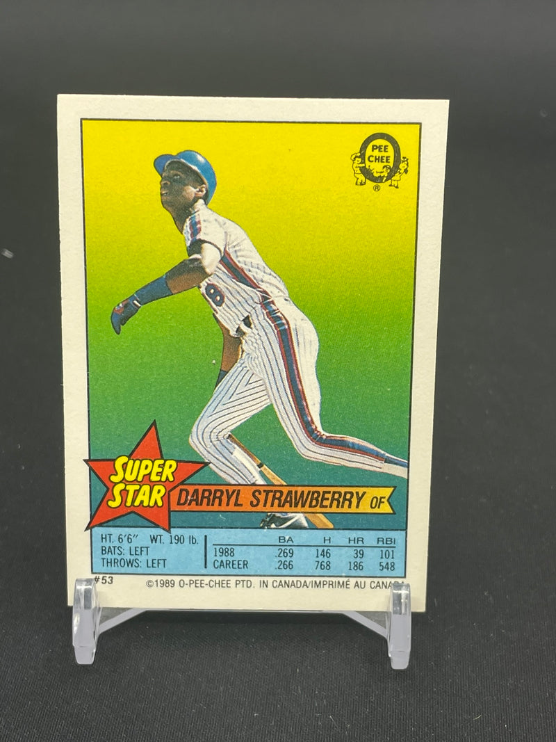 1989 O-PEE-CHEE STICKER - SUPER STAR - D. STRAWBERRY -