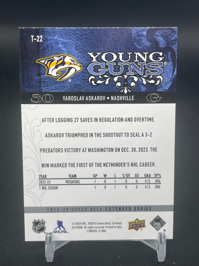 2023 UPPER DECK EXTENDED SERIES - TRIBUTE YOUNG GUNS - Y. ASKAROV -