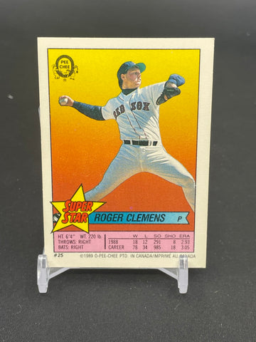 1989 O-PEE-CHEE STICKER - SUPER STAR - R. CLEMENS - #25