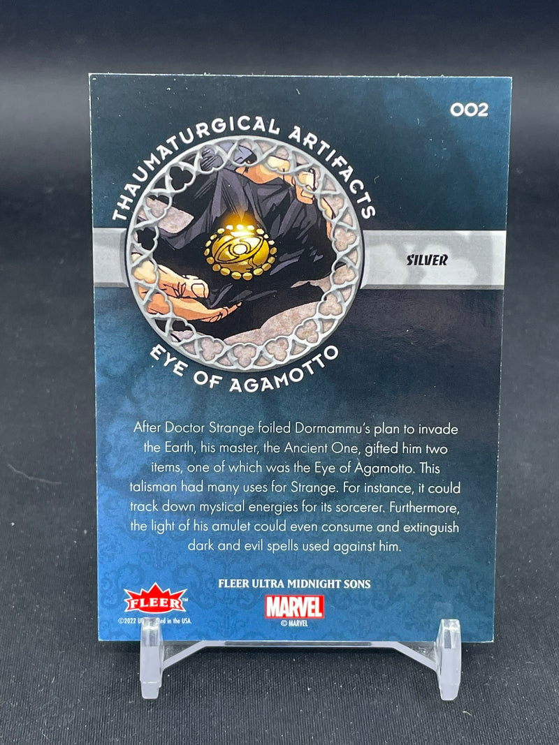 2023 UPPER DECK FLEER ULTRA MIDNIGHT SONS - SILVER - THAUMATURGICAL ARTIFACTS - EYE OF AGAMOTTO -