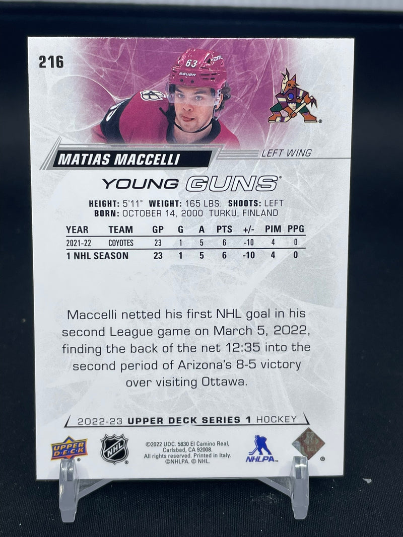 2022 UPPER DECK SERIES ONE - YOUNG GUNS - M. MACCELLI -