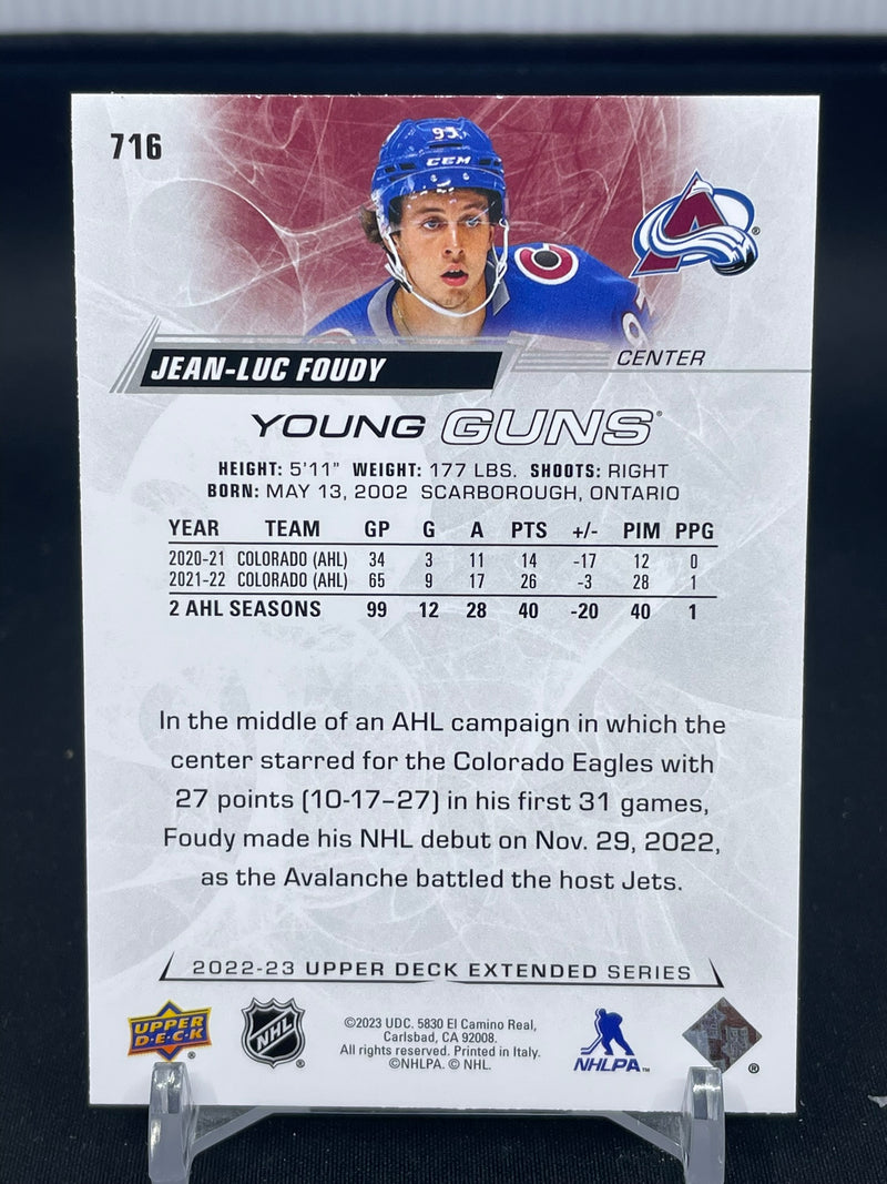 2022 UPPER DECK EXTENDED SERIES - YOUNG GUNS - J. FOUDY -