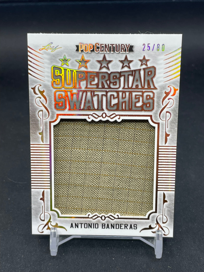 2021 LEAF POP CENTURY - SUPERSTAR SWATCHES - ANTONIO BANDERAS - #SS-03 - #'D/80 - RELIC